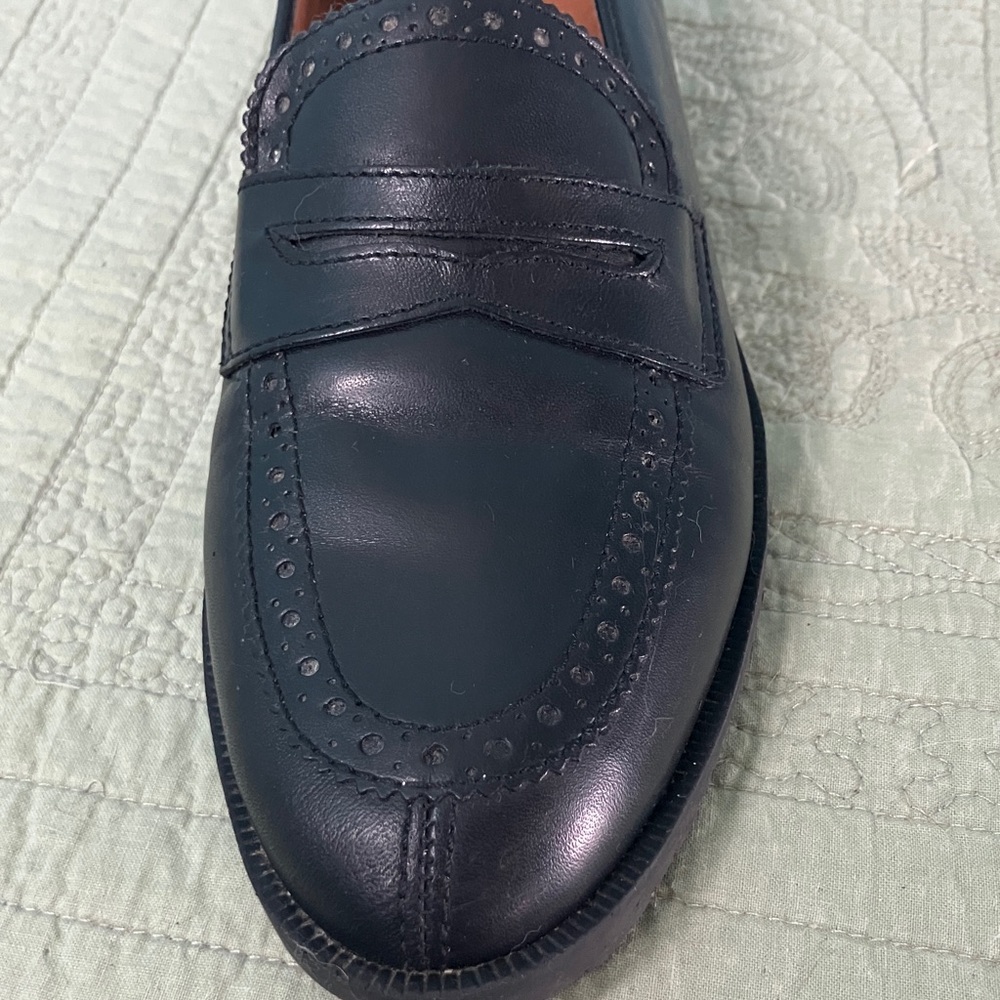 Etienne Aigner Black Leather Penny Loafers “Mallory” Women’s Size 7M - Picture 9 of 15